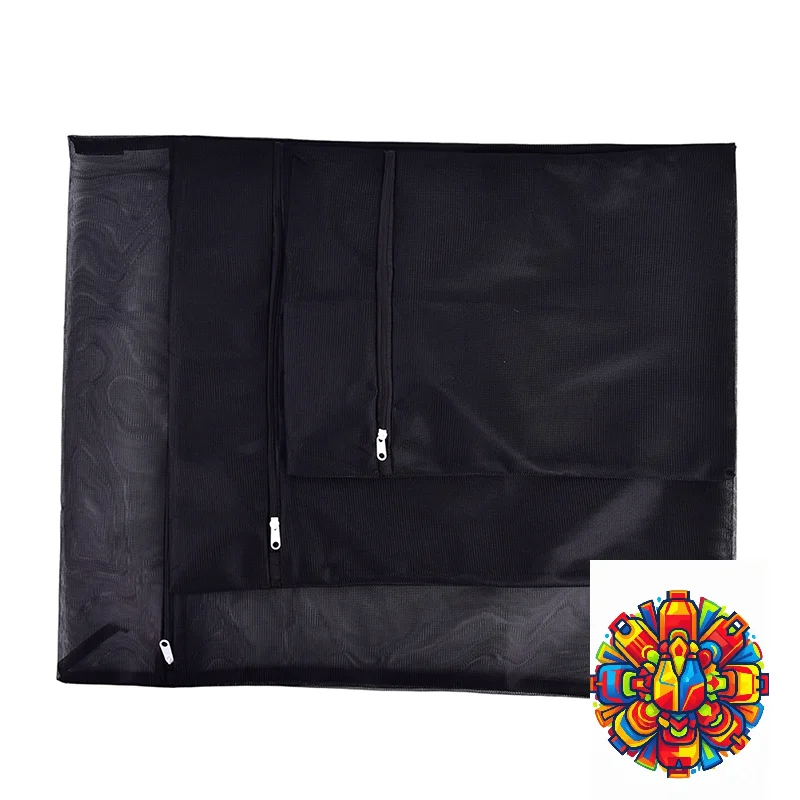 Reusable Nylon Mesh Laundry Bag with Zipper Anti-deformation Bra Lingerie Delicates Clothes Washing Net Bag
