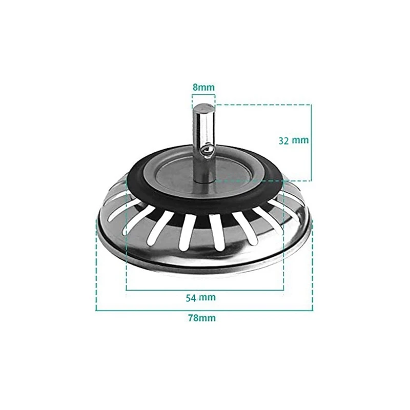 1 pz lavello da cucina coperchio in plastica coperchio per lavabo vegetale tappo per acqua ombrello sigillante per scarico argento