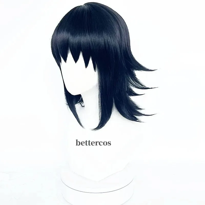 Pelucas de cosplay de anime Makomo pelucas de juego de rol Halloween Cosplay Tanjirou Zenitsu peluca negra