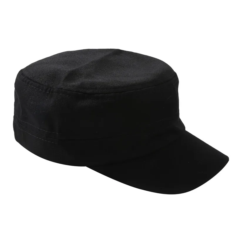 1PC Mode Männer Frauen Fünf Farben Unisex Einstellbar Klassischen Stil Plain Flache Vintage Armee Hut Kadett Militär Patrol Cap – Detail 36
