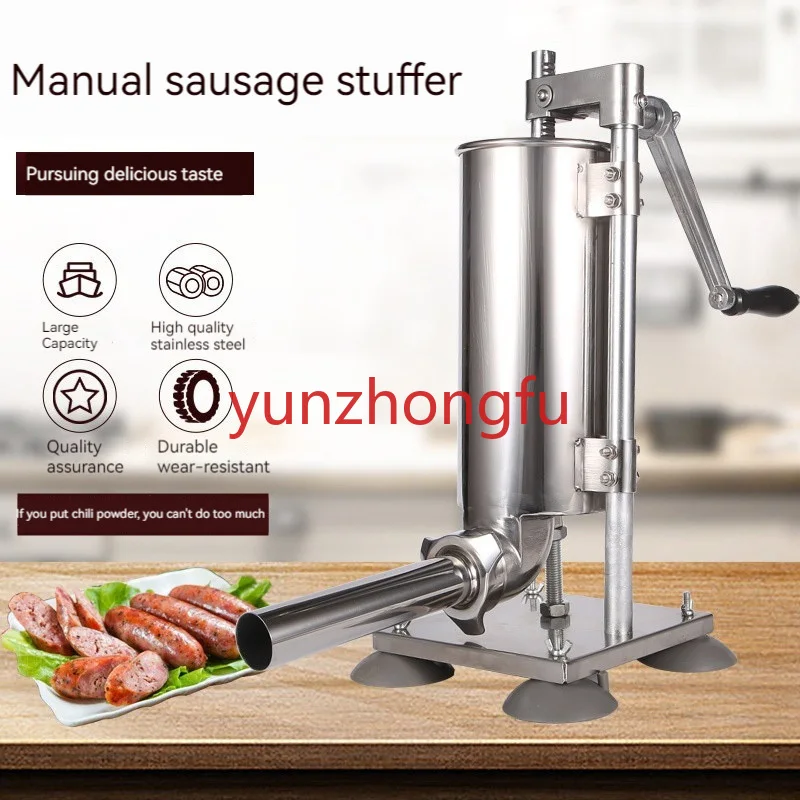 4l Manual Syringe Machine Stuffer Steel Filling Fill Sausage Stainless Meat Homemade