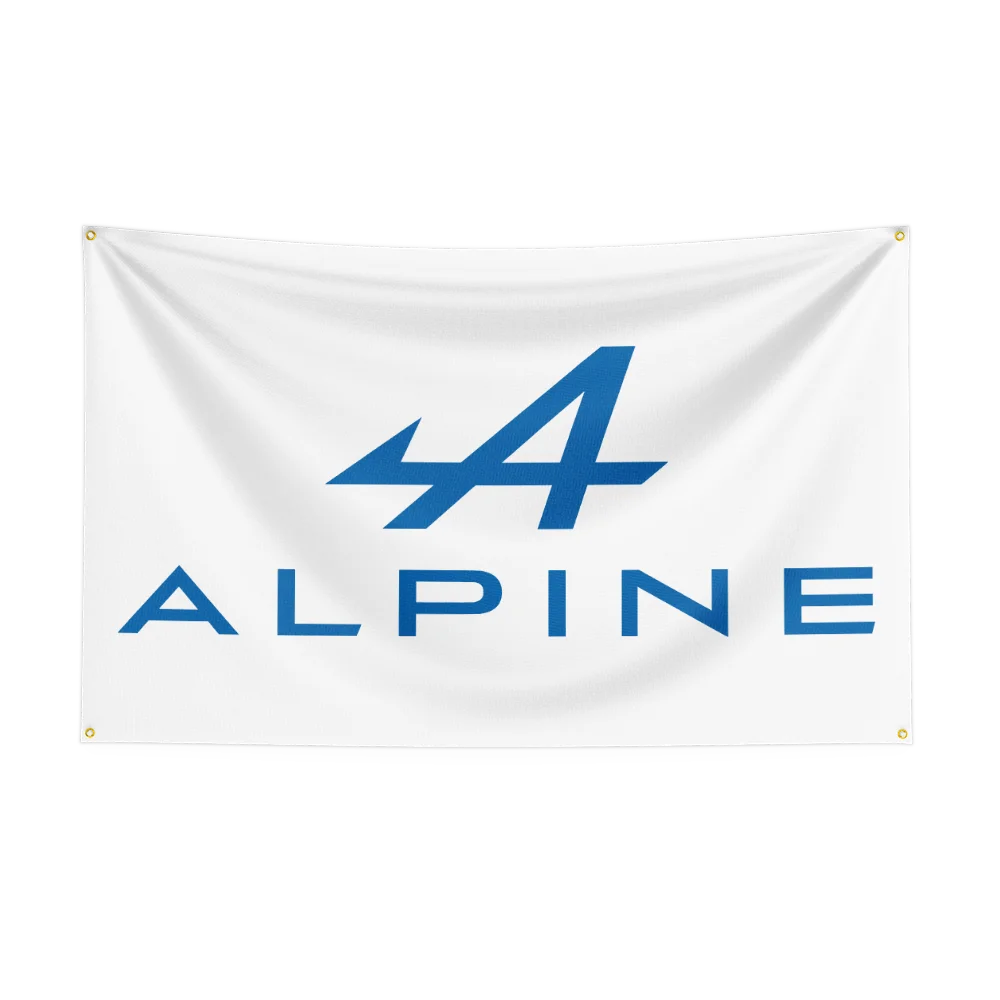 3x5 Ft  Alpines Racing Car Flag Polyester Printed Car Flags for Room Garage Decor