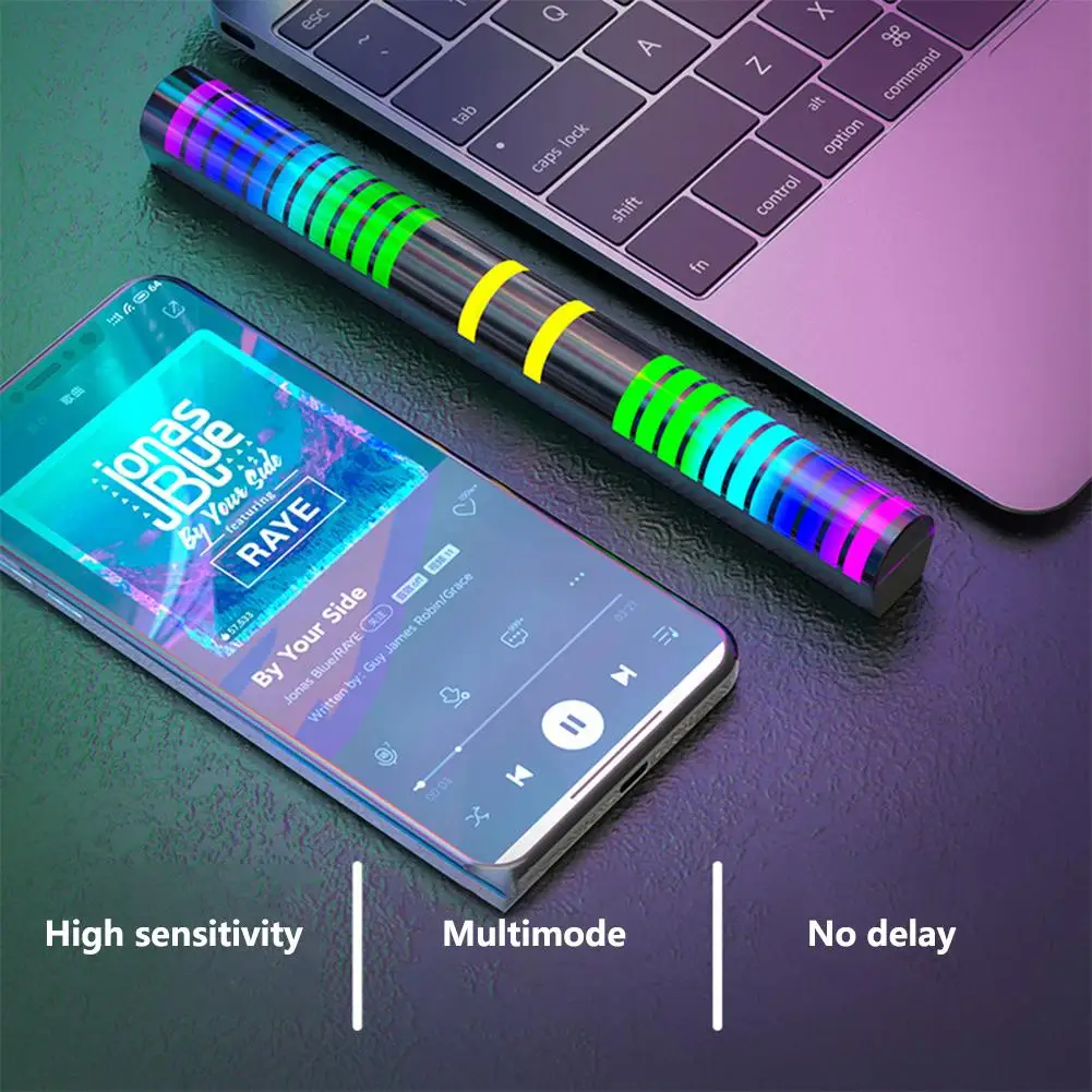 Led Rgb Music Sound Light Bar Bluetooth-compatible App Control Adjustable Brightness Music Rhythm Night Lights