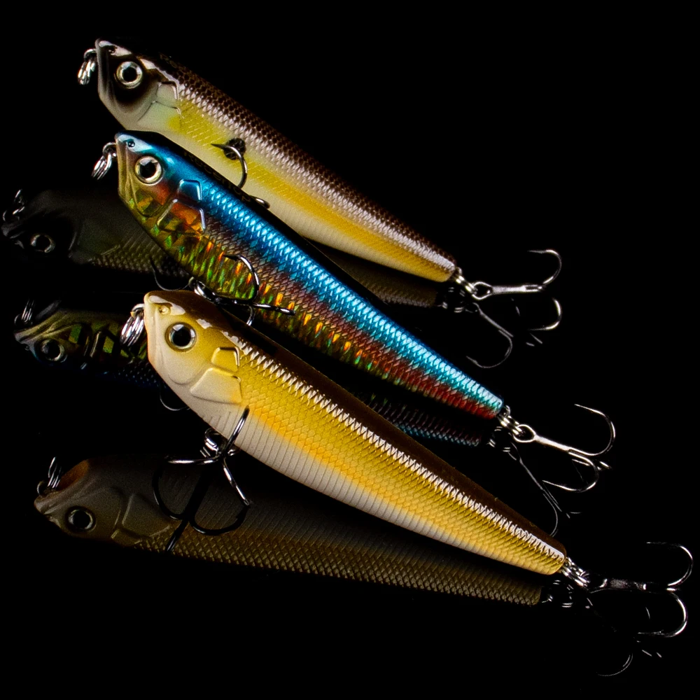 FISHWONG 2 قطعة Topwater قلم رصاص الصيد إغراء 8.5 سنتيمتر 8.3 جرام العائمة الشفاه أقل أسماك الطعم الاصطناعي الصلب معالجة لصيد الأسماك