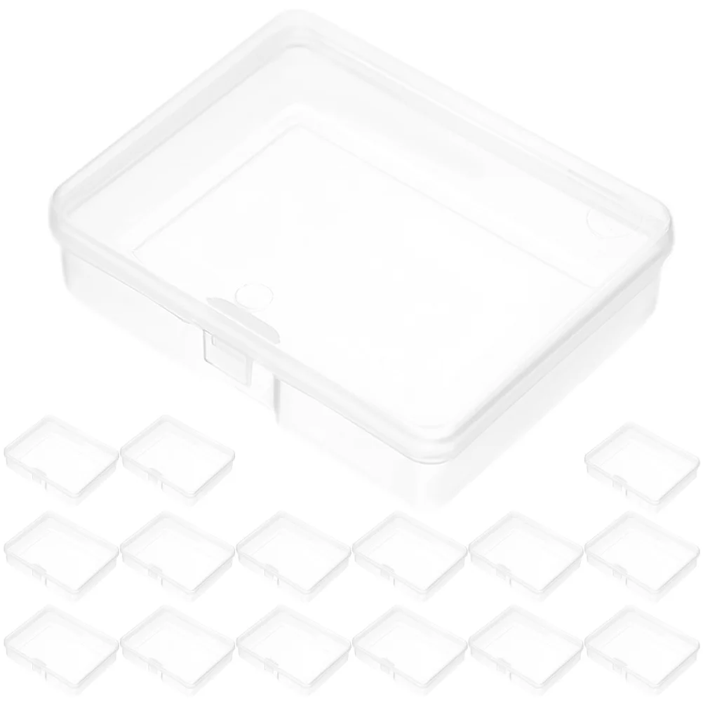 

20Pcs Plastic Storage Containers Hinged Lid Small Organizer Box for Beads Jewelry Accessories Craft Supplies Bead Organizer