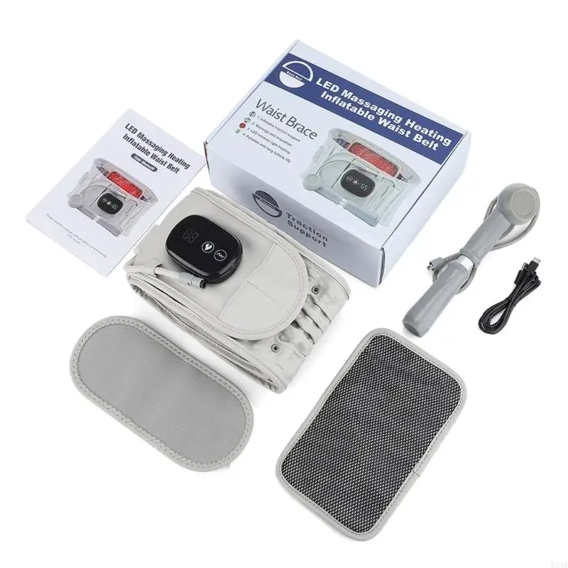 

KX4B Back Massager for Back Pain Electric Back Massager with Heat Cordless Inflatable