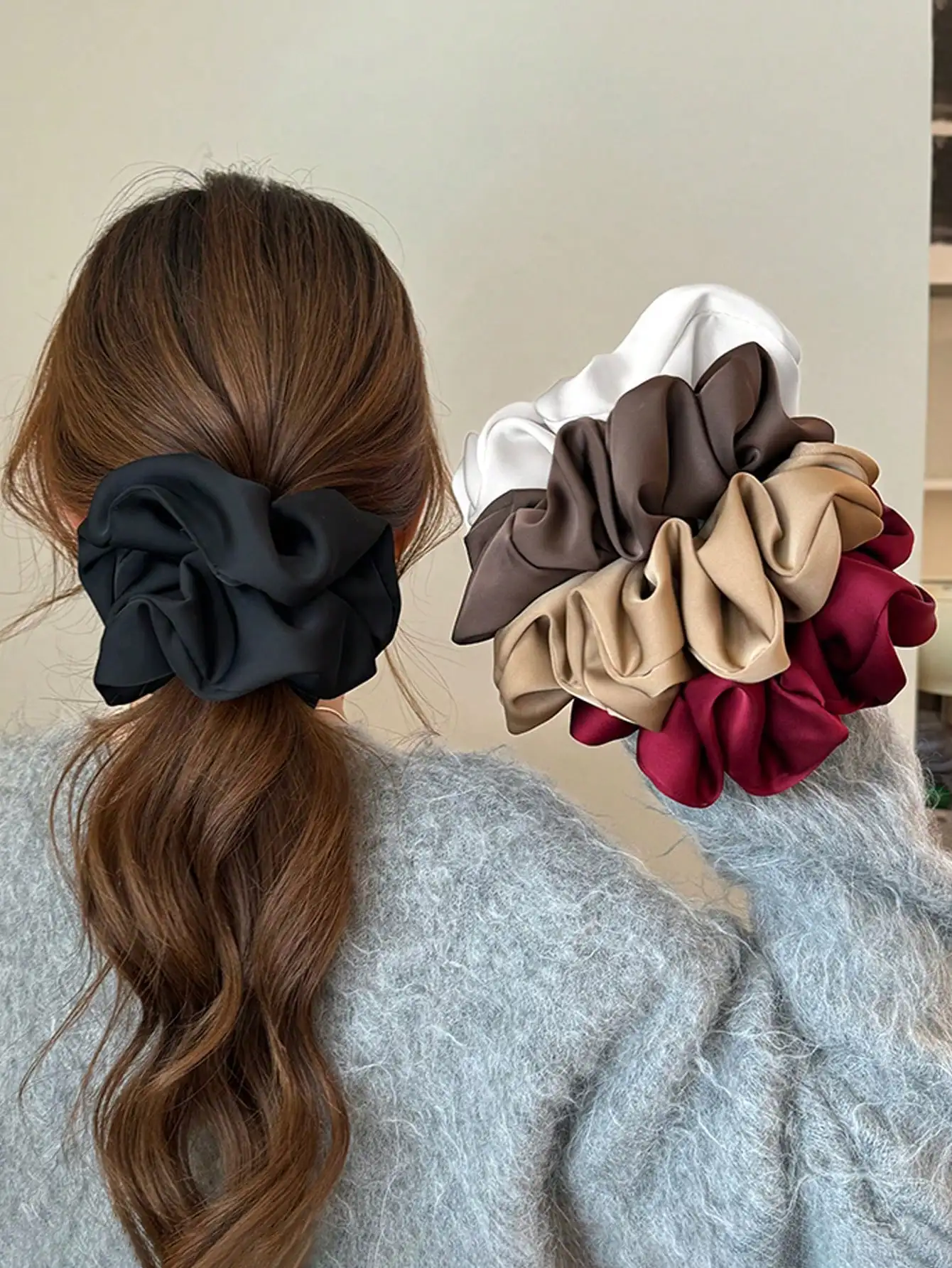 

24pcs Dark Color Hair Scrunchies Set, Damage-Free Regular Elastic Hair Ties, Versatile For Moms & Adults, Hair Accessory ,Hair Accessories, Scrunchy Hair Ties ,Animal Print Ponytail Head Accessories Elastic Band Hair Rubber Bands