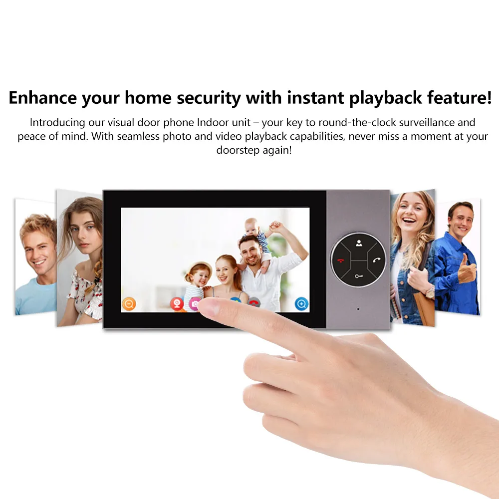 7Inch IPS Screen Tuya APP Remote Control 2MP 1080P Wired WIFI Doorbell Intercom Video Door Phone Visual Peephole Viewer