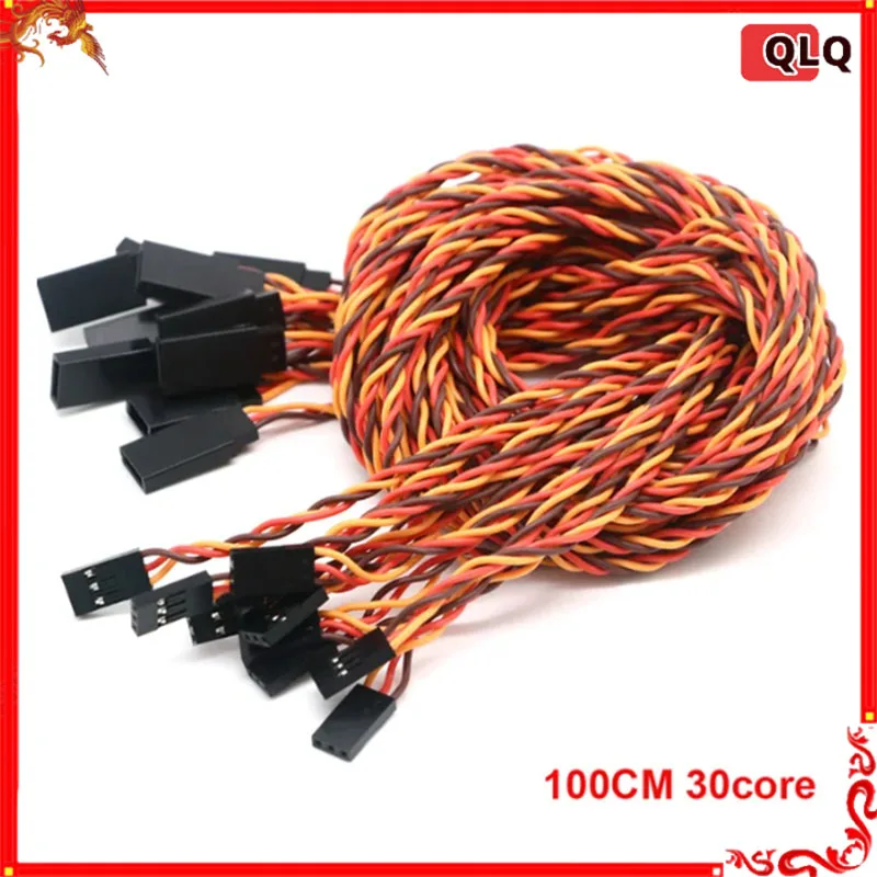 10pcs 10cm/15cm/20cm/30cm/50cm/100cm RC Servo Extension Cord Cable Wire Lead JR For RC Helicopter Ariplane Fixed-Wing Drone