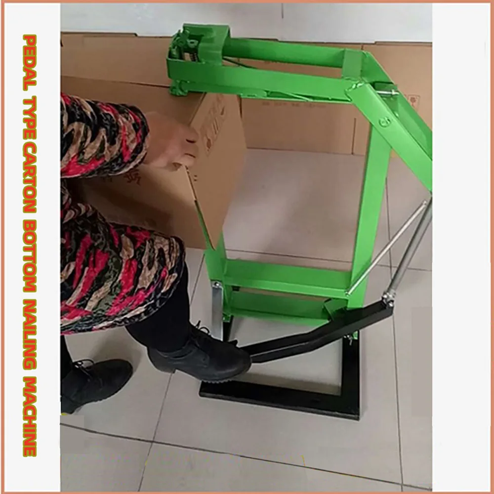 

Foot Operated Carton Binding Machine Cardboard Box Stitcher Sealing Machine Corrugated Cardboard Nailing Machine