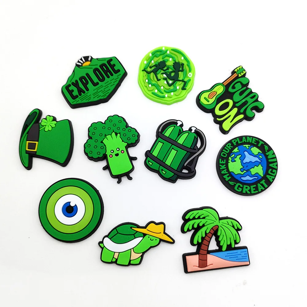 10 Charms PVC Tartaruga e Árvore para Sapatos - usage example