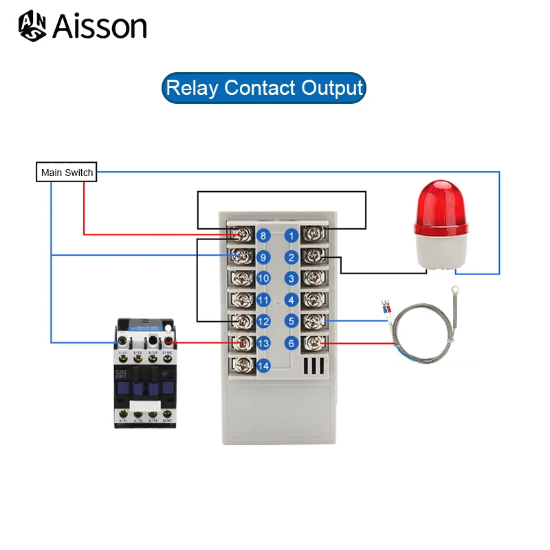 THF-2000 Digital Display 400℃ PID K-type Time and Temperature Controller Integration Control Instrument Relay SSR AC85-AC265V