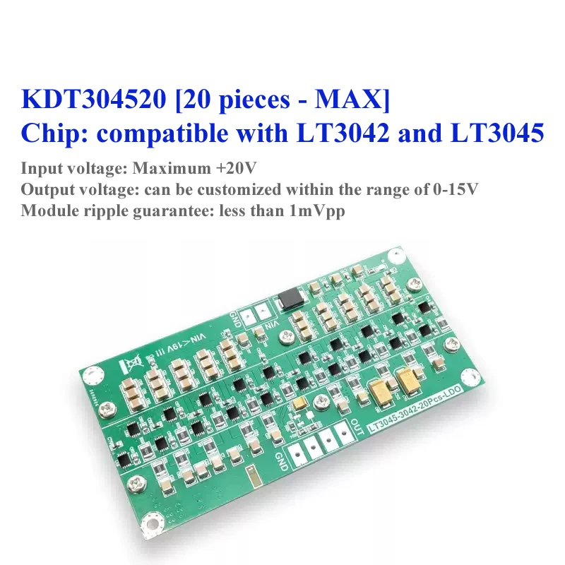 LT3045 power module, precision regulated power supply, 14~ 20 Small  pieces in parallel, 10A residual current
