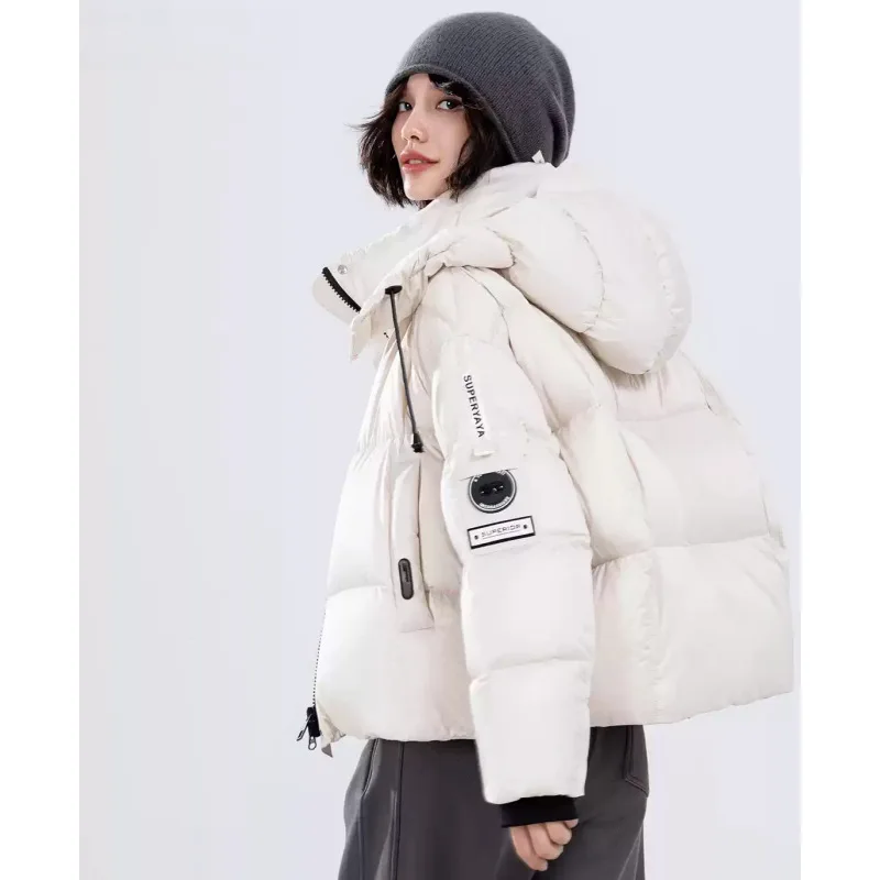 Winter 2026 new short fashion warm casual cotton clothes women's high sense loose thickened bread clothes