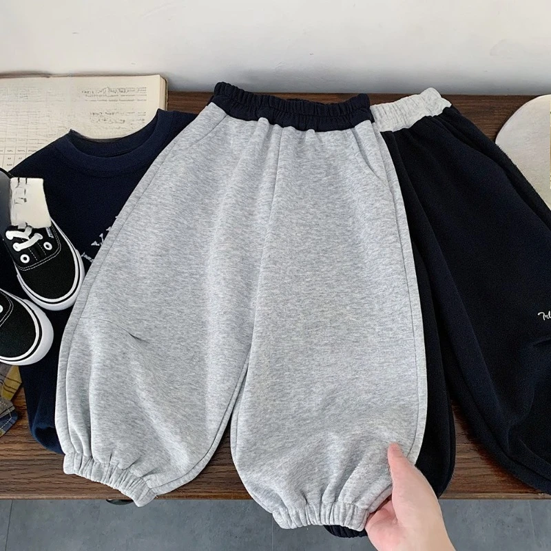 

Muye Spring Kids‘ Jogger Pants, Huzhou Zhili Korean Style Boys‘ Long Casual Sweatpants for Children New Arrival