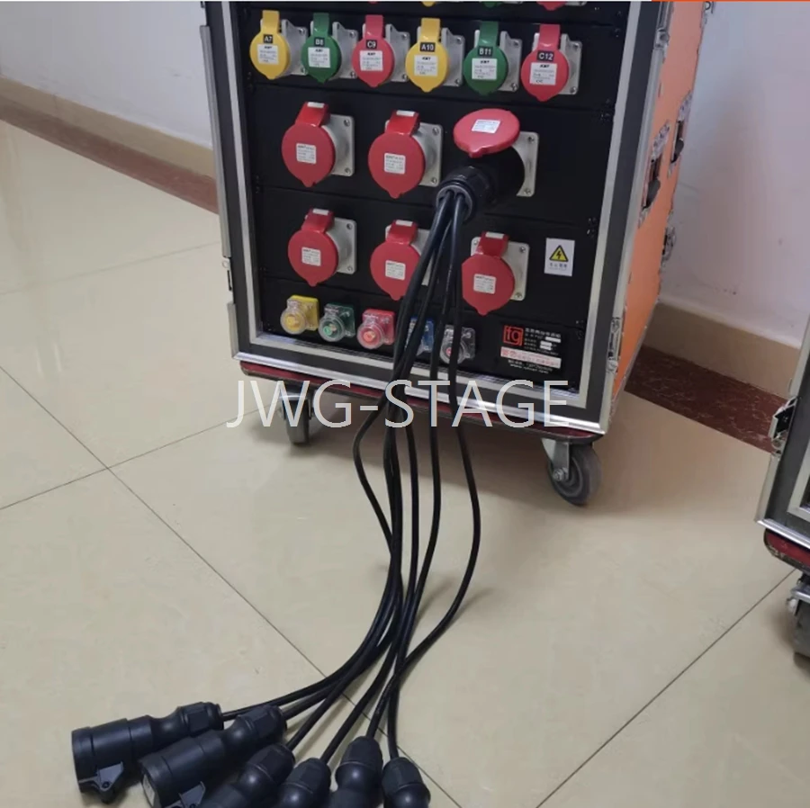 32A 1 Drag 6 Scattered Tail 16A Cable Stage Lighting Sound Large Screen Power Box Cable Line Distribution Cabinet Plug 1 In 6