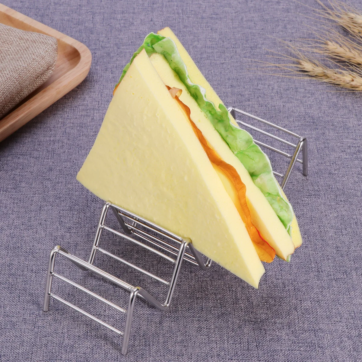 

2pcs Stainless Steel Taco Holder 5-Slot Rack For Hard Shell Tacos Silver Metal Taco Stand Kitchen Utensil Dishwasher Safe