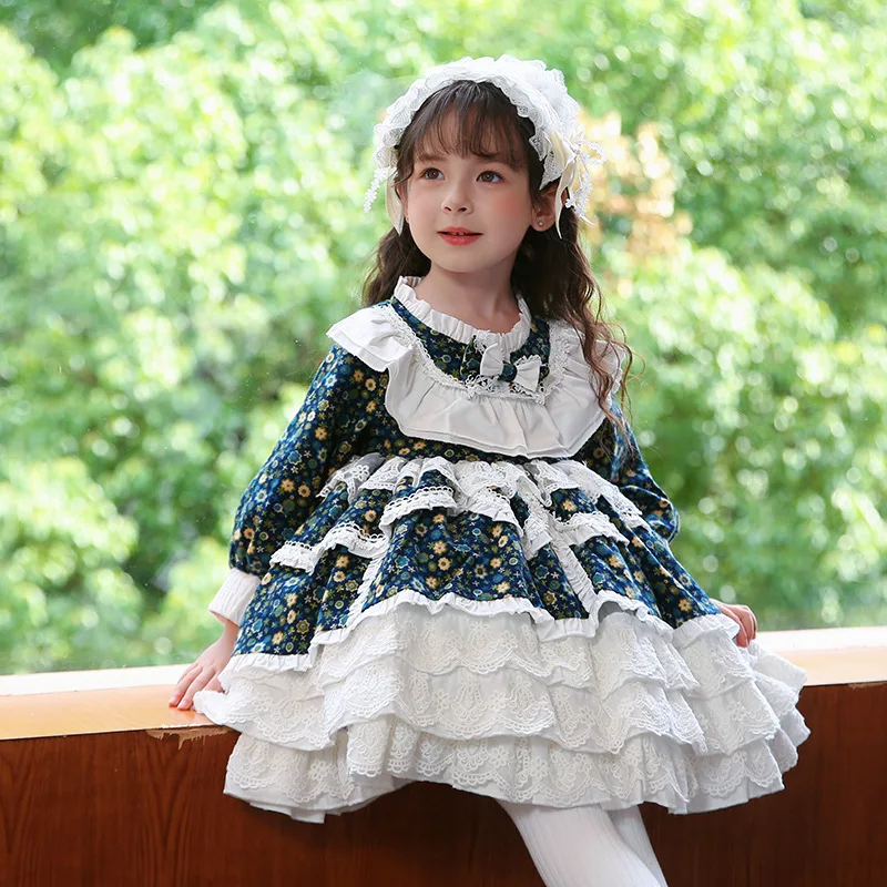 Birthday Party Dress Bridesmaid Wedding Dresses Princess Vestidos Ball Gown Costume for Girl Dress Girl Baby Floral Lolita Style