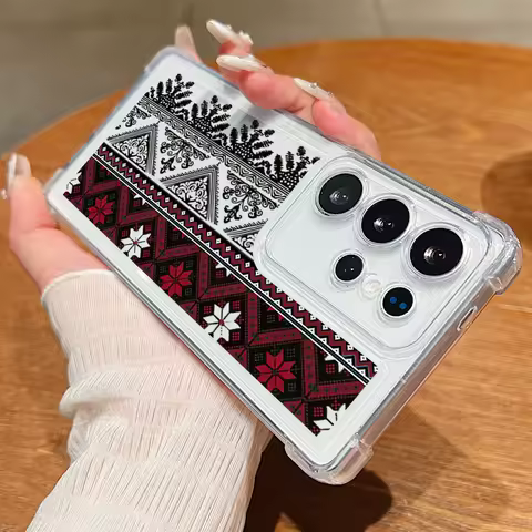 Vintage Totem Pattern Clear Phone Case For Samsung Galaxy S25 Edge S25 S24 S23 S22 Ultra S24 FE A56 A16 A55 A15 A54 5G TPU Cover