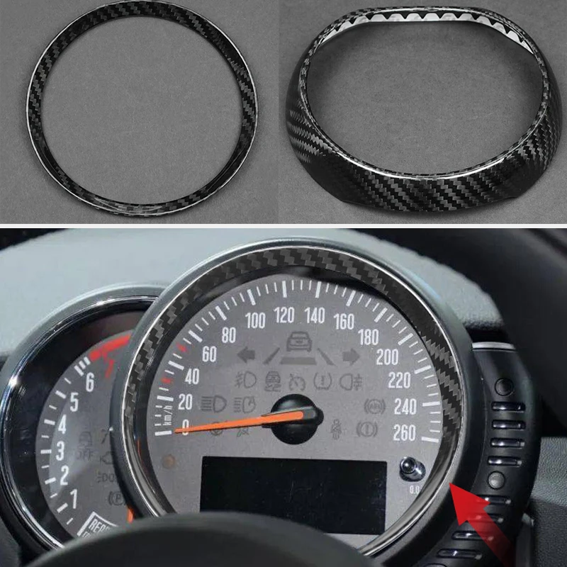 Car Tachometer Carbon Fiber Interior Modifications Personalization Accessories For MINI R55 R56 R60 JCW Car Decorative Stickers