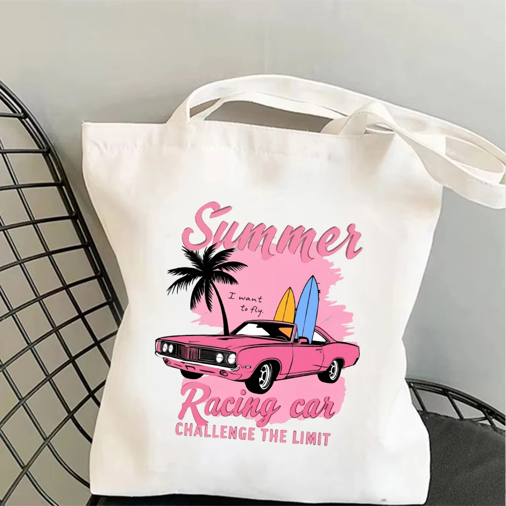 

Trendy Canvas Tote Bag with BISOU Lips Graphic and Neon Green Frame Stylish Reusable Shopping Bag