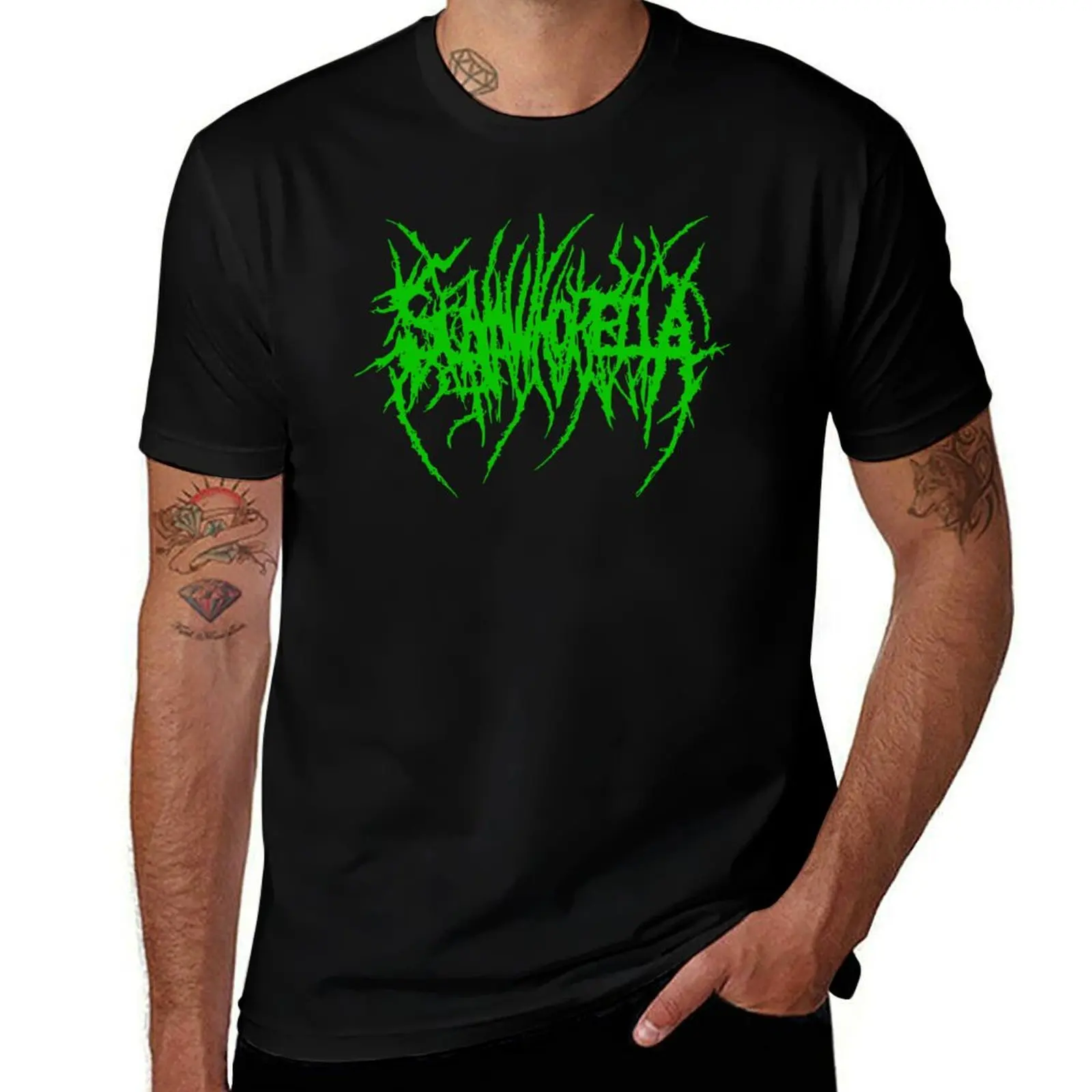 

Slamwhorella: Green Logo T-Shirt plus size clothes tops kawaii clothes man t shirt vintage t shirt men