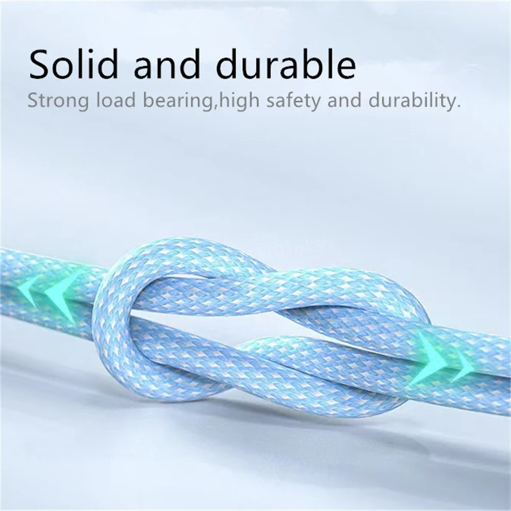 3in1 66W Super Fast Charging Macarone Braided  Data Cable, Suitable for Iphone for Xiaomi for Android Type C Charging Cable