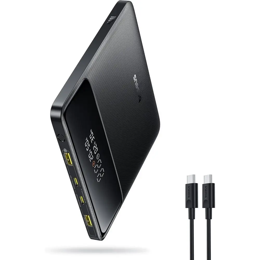 Portable 100W 20000mAh Power Bank with Fast Charging for 2 USB-C & 2 USB-A Ports, Compatible with Steam Deck, iPad Pro, and MacB