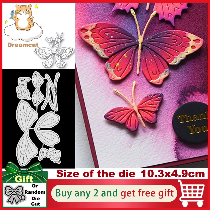 2024 New Canyon Butterflies Metal Cutting Dies Stencil Butterfly Die Cut Scrapbooking Paper Card Craft Stamps Embossing Dies Cut