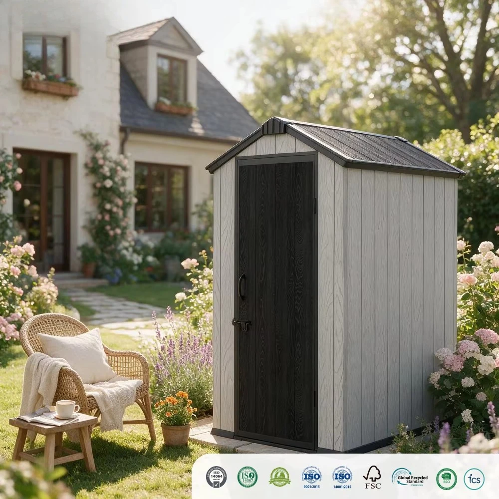Customize 4x6 Storage Shed Outdoor Garden Shed with Weather Resistant Lockable Door for Garden Tools and Outdoor Storage