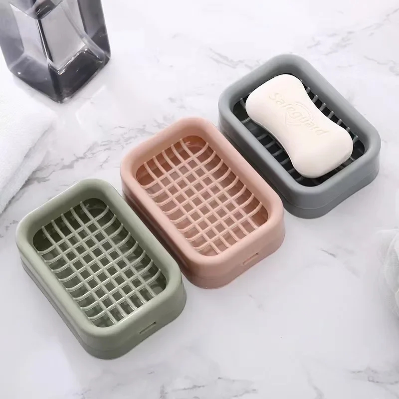 New Bathroom Dish Plate Case Home Shower Travel Hiking Holder Container Soap Box Plastic Soap Box Dispenser Soap Rack