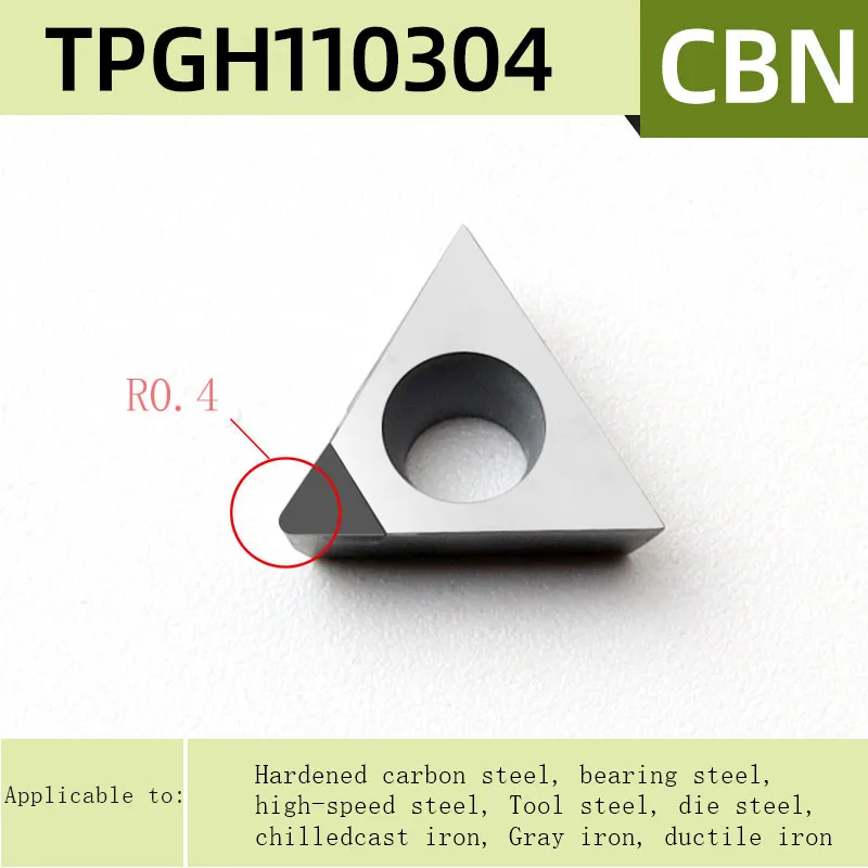 2PCS TBGT060102 TBGT060104 TPGH080202 TPGH080204 PCD CBN CNC Lathe Diamond insert High Hardness Blade Lathe Tool