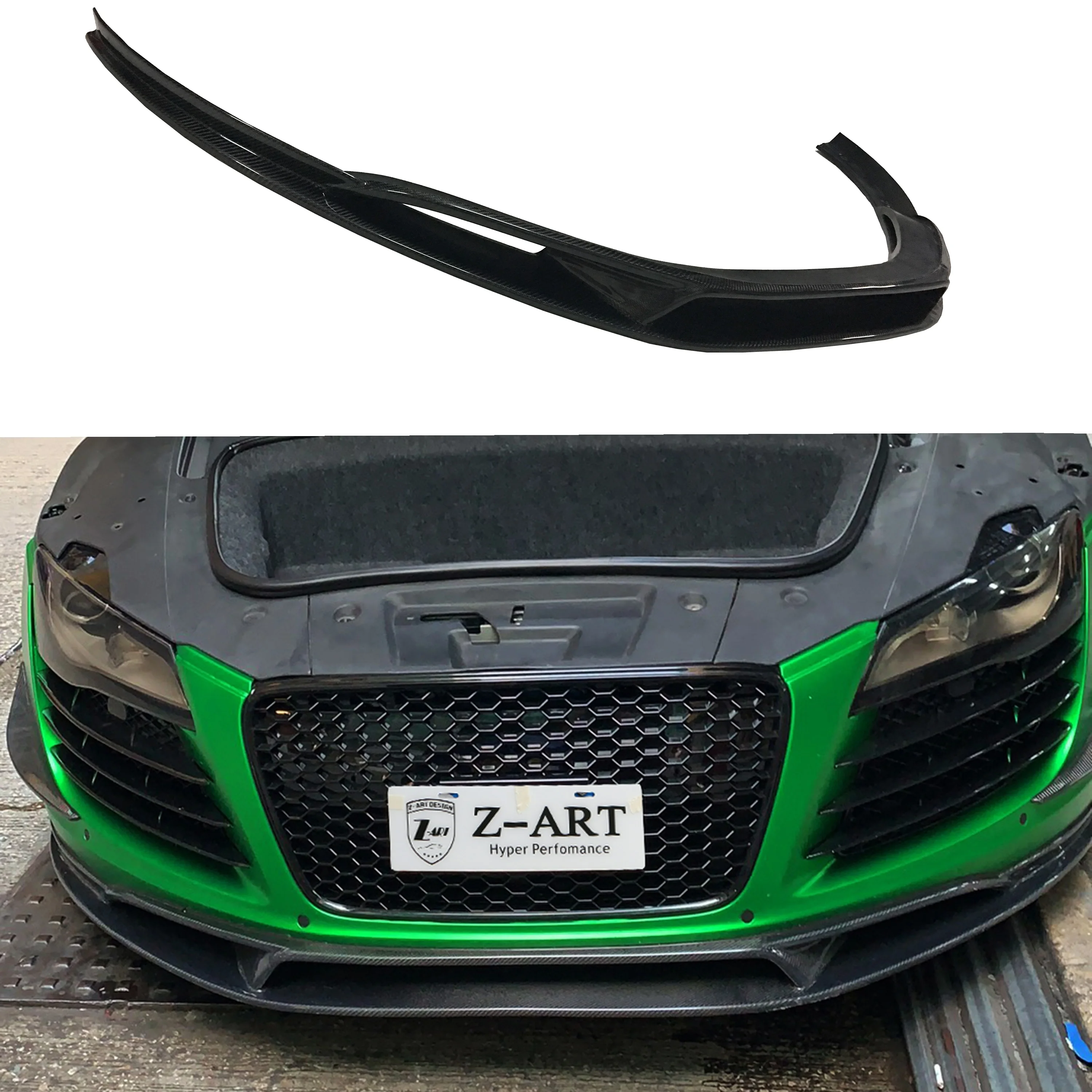 

2007-2015 R8S half carbon fiber front lip for AU DI R8 carbon front splitter for R8 V8 V10 carbon fiber front spoiler