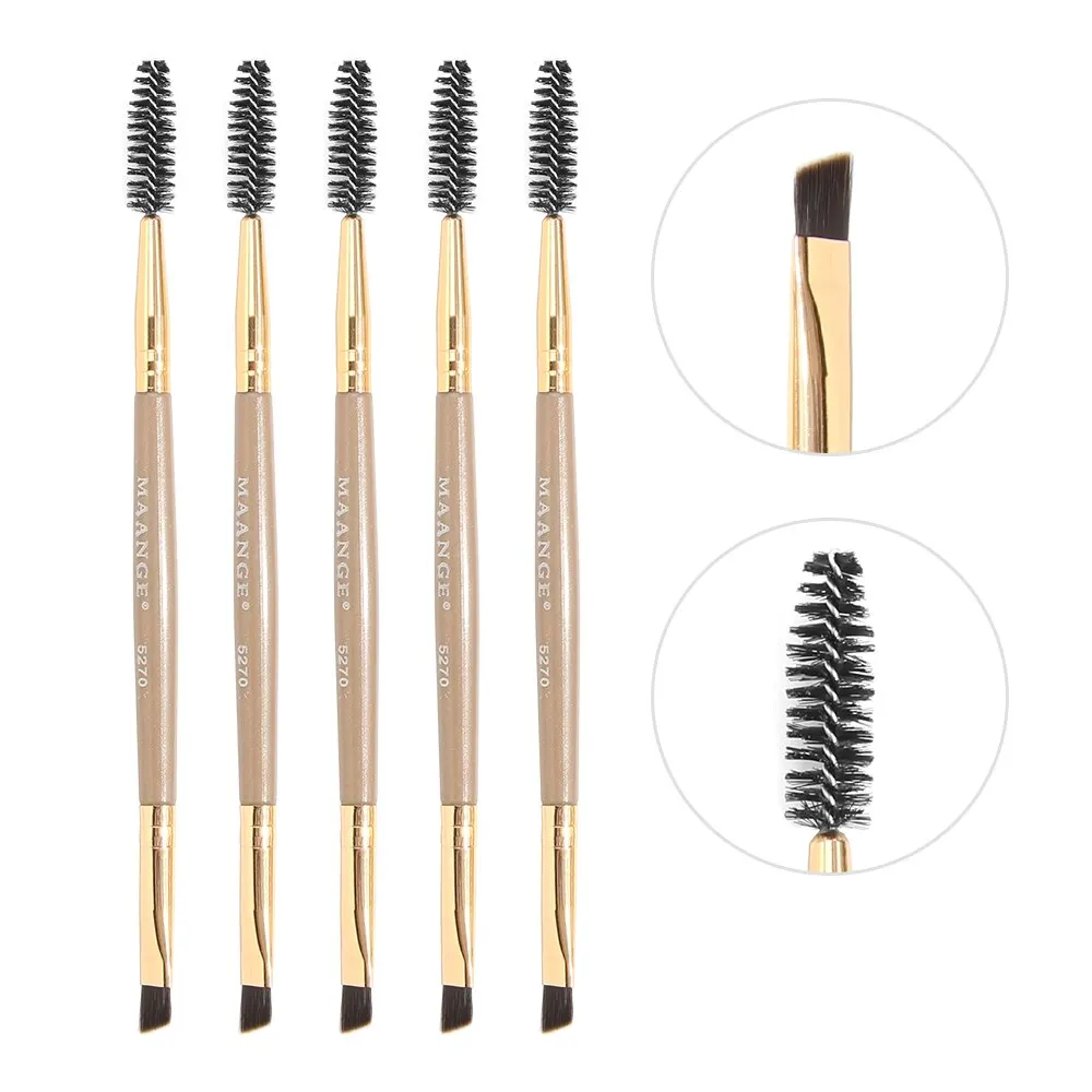 MAANGE 5 Piece/Set Eyeshadow Makeup Brushes Professional Double Ended Eyebrow Brush Comb For Women Cosmetic Beauty Make Up Tools