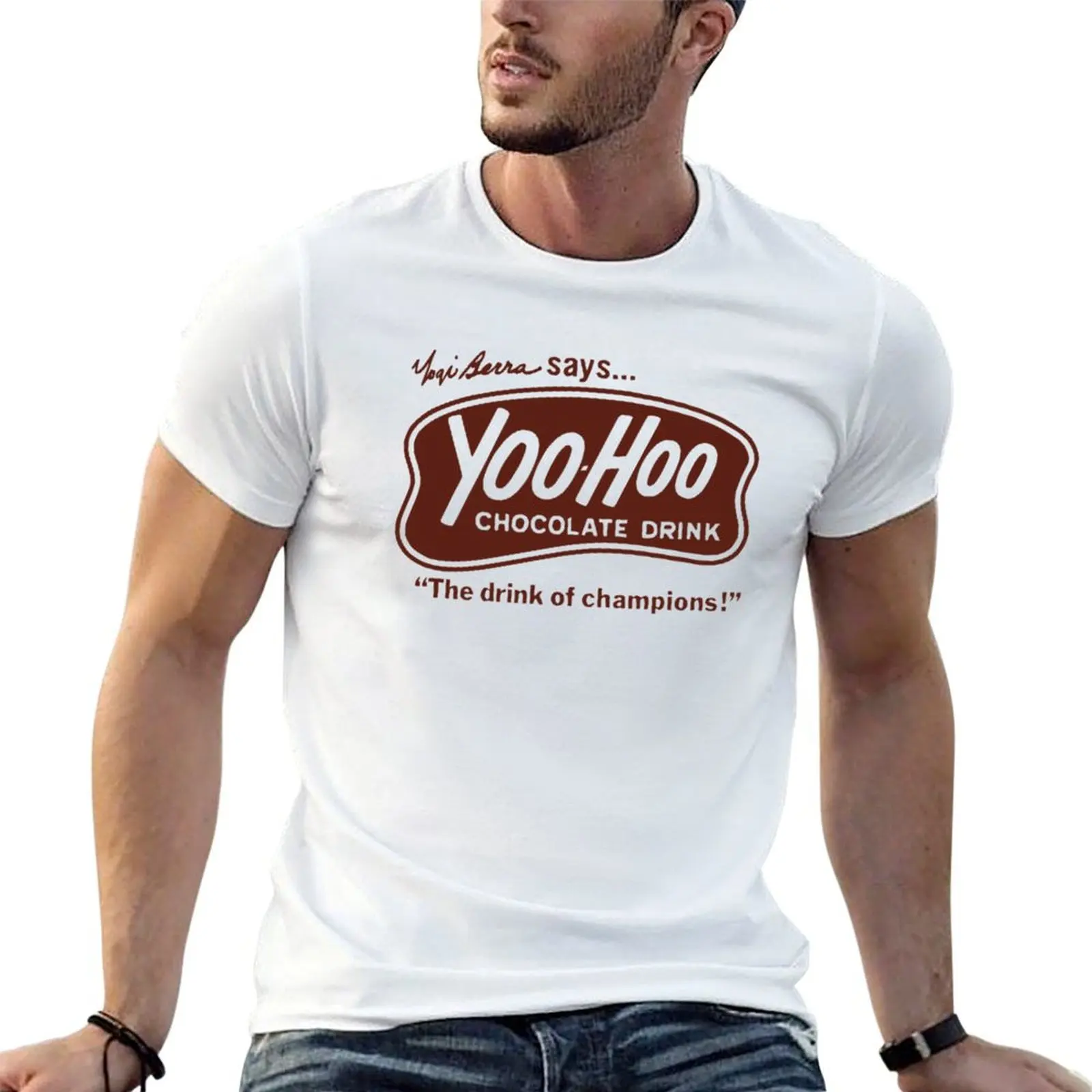 Camiseta YooHoo de algodón de marca para hombre, camiseta Yogi de alta lujo Berra Drink, camisetas de calidad