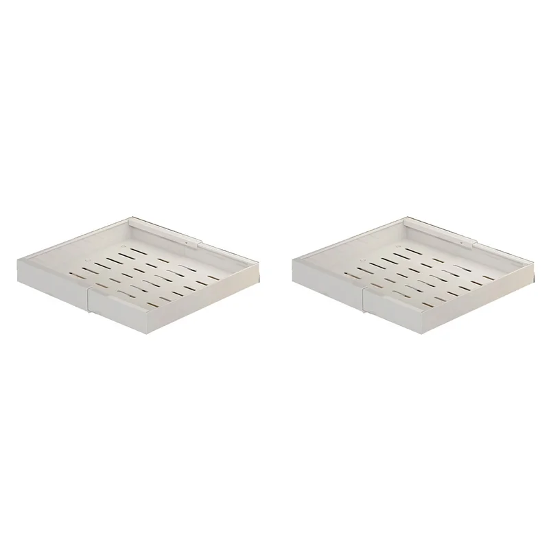 

ABMH-2X Pull-Out Cabinet Rack Kitchen Organization & Storage Non-Nail Sticker Or Drill Hole With Expandable Width