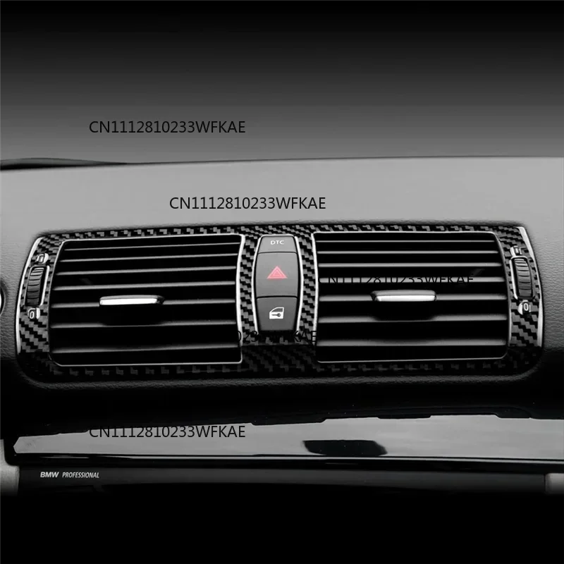 Firmly Carbon Fiber For BMW 1 Series E87 E81 E82 2008-2013 Central Control Air Vent Outlet Cover Trim Interior Accessories