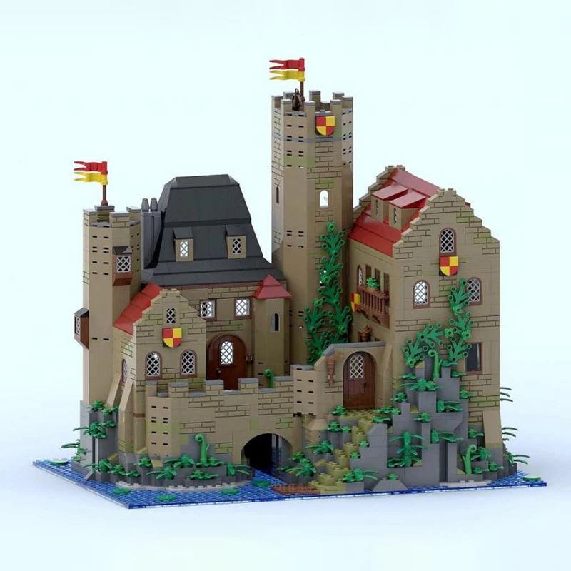 

1667 шт. MOC Европейский средневековый вид на улицу MOC рыцари заказ модель замка DIY творческие идеи детские игрушки сборкаголоволомка подарок на день рождения