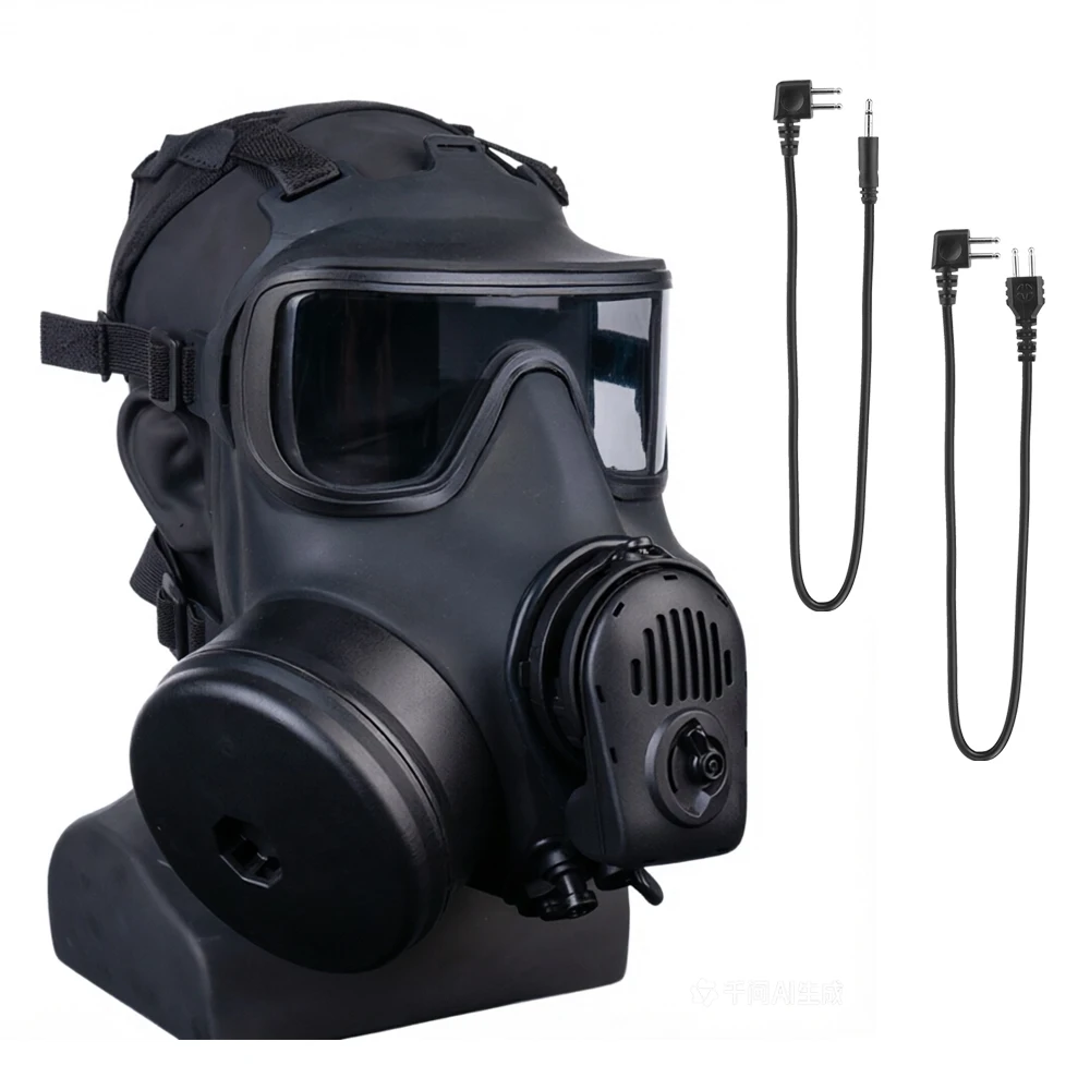tactical-gas-respirator-mask-m53-non-functional-fan-filter-tank-full-face-hunting-shooting-airsoft-protective-mask-built-in-mic