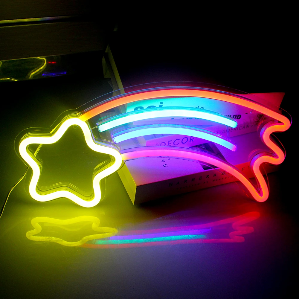 Rainbow Cloud Neon Light Sign Wall Neon Sign Cute Colorful Neon Sign USB Powered for Wall Art Bedroom Party Holiday Decor Neon