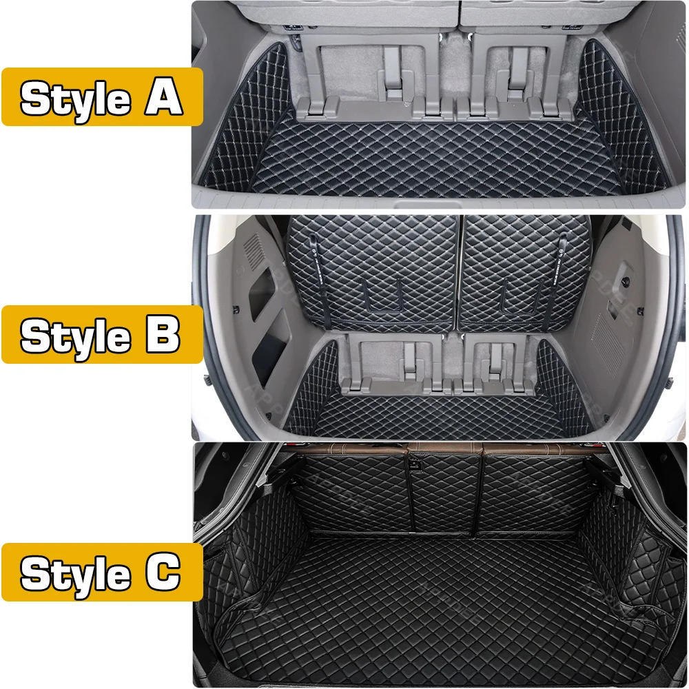 Auto Full Coverage Trunk Mat For Kia Carnival 7-Seat 2015-2017 16 Car Boot Cover Pad Cargo Liner Interior Protector Accessories