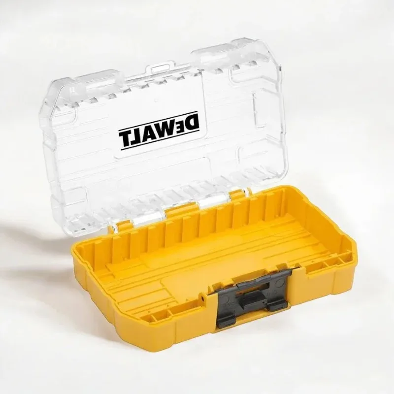 DEWALT รุ่น DT70801 TSTAK, กล่องแข็งแรงทนทาน, ช่องเก็บสกรู, ที่เก็บดอกสว่าน, สว่านไฟฟ้าแบบล็อคได้และวางซ้อนกันได้, กล่องเก็บเครื่องมือ