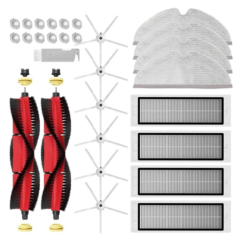 قطع غيار مكنسة كهربائية روبوت ، فرشاة جانبية رئيسية ، فلتر Hepa ، قماش ممسحة ، Xiaomi MI Roborock ، S5 Max ، S6 ، Maxv خالص ، S55