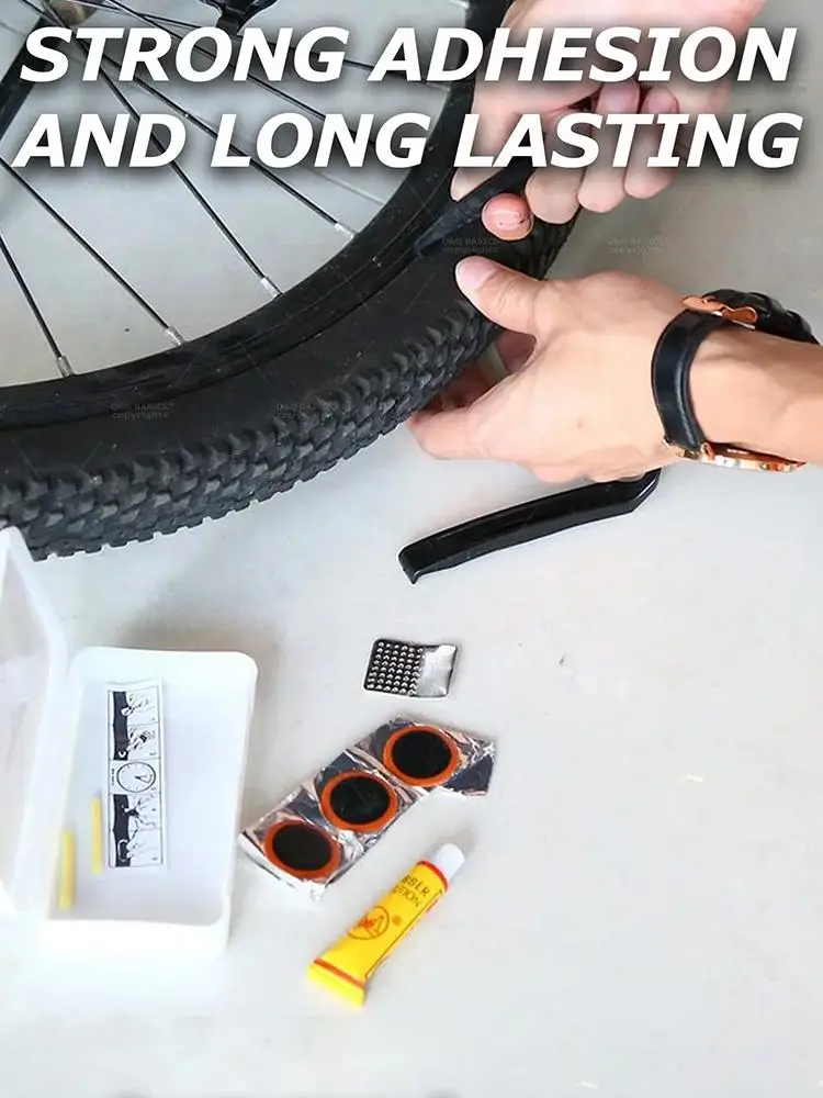 AliExpress Bicycle motorcycle Flat Tire Repair Kit Tool Portable Rubber Patches Quick Flat Repair Tool Box Emergency Travel Outdoor Cycling