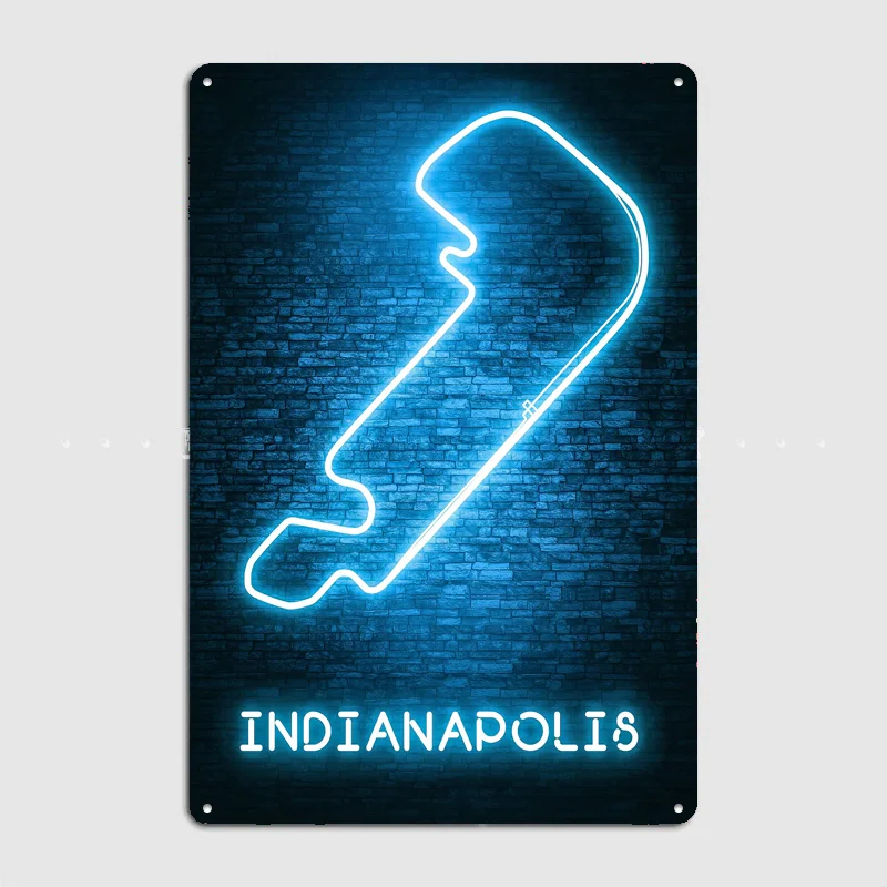 indianapolis circuit Poster Metal Sign Custom Bar Room Decoration Bedroom Indoor Decor Home Wall Decor Posters