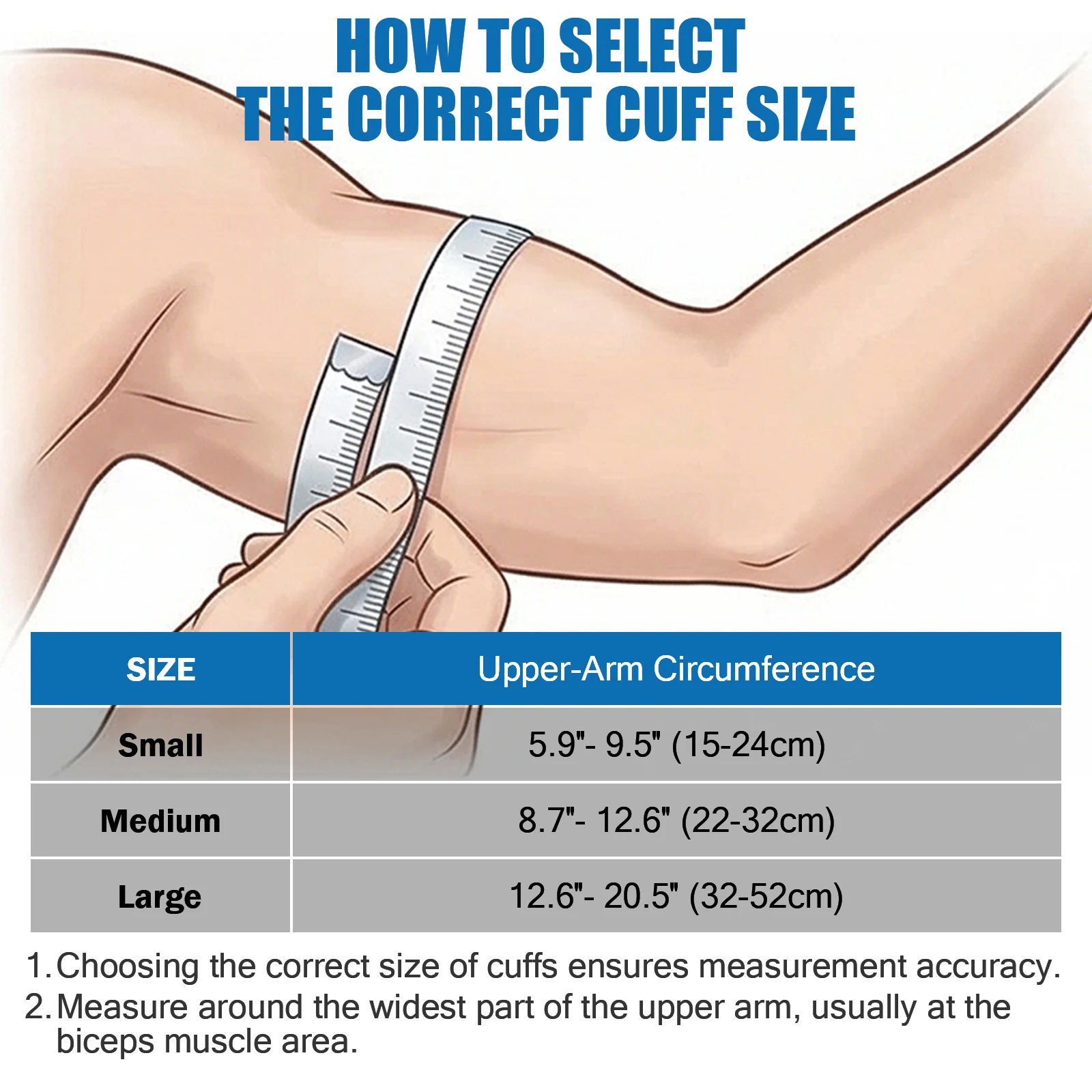 Arm Blood Pressure Single Cuff Manometer Sphygmomanometer Upper Armband 22-32/24/52cm Adult Child Infant for BP Patient Monitor