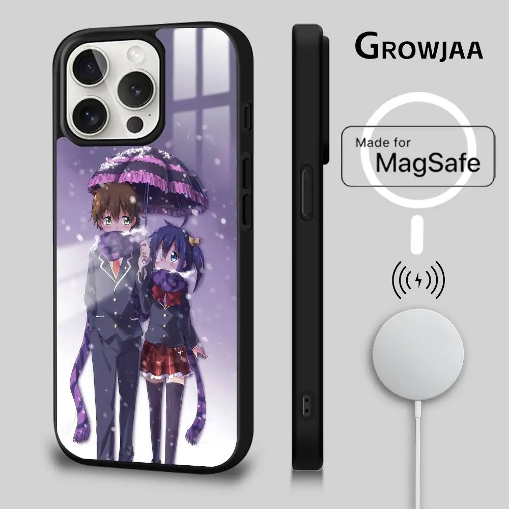حافظة هاتف Love Chunibyo من الأوهام الأخرى لهاتف iPhone 16 15 14 13 Pro Max Plus غطاء شحن لاسلكي صغير مغناطيسي Magsafe