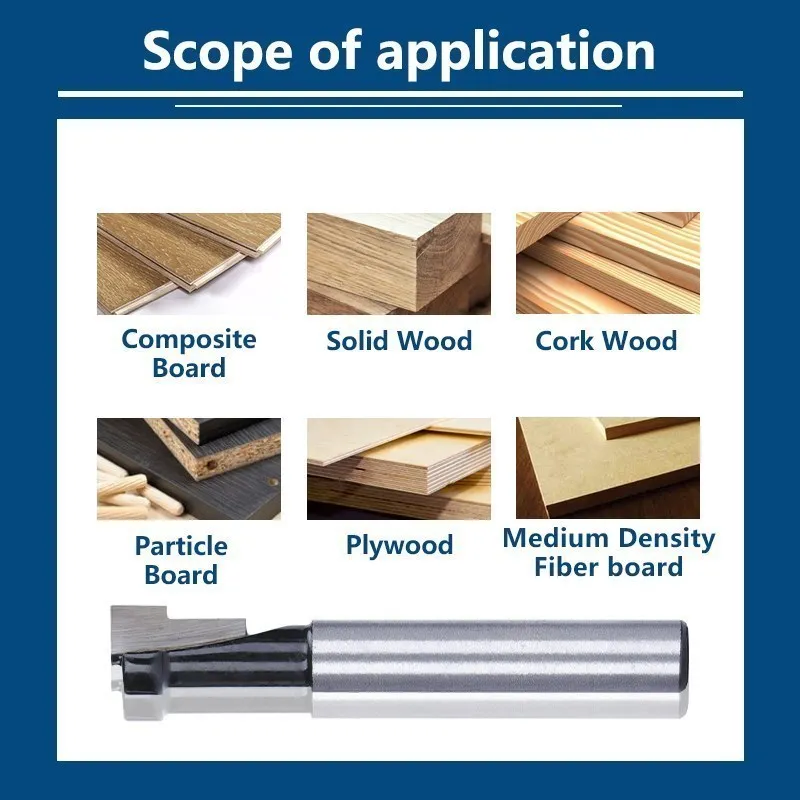 Bit Lubang Kunci 6Mm 8Mm Shank T-slot Milling Cutter Carbide End Mill ASX Work Router Bit