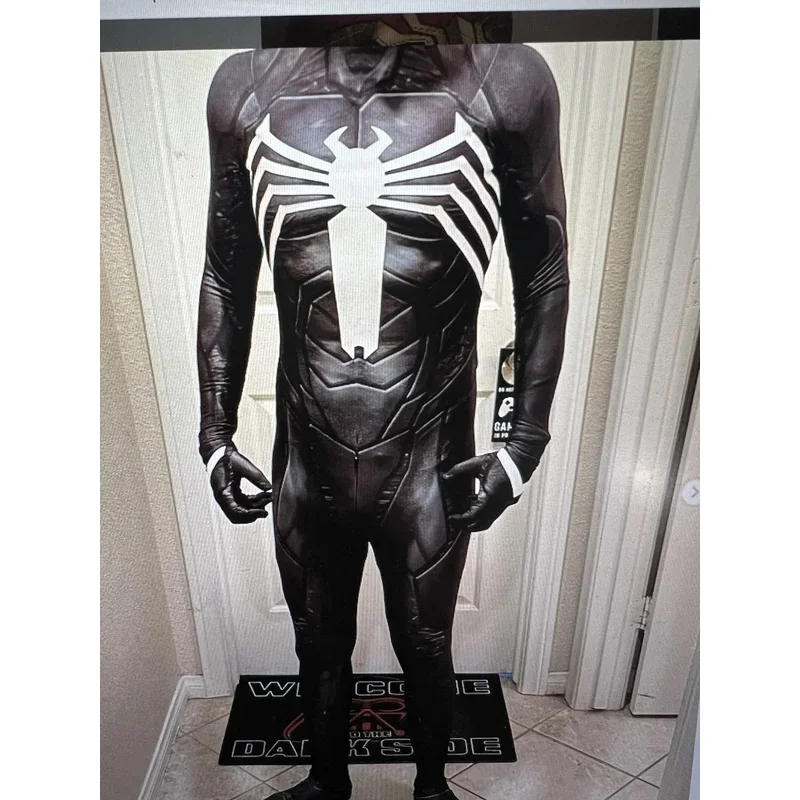 Halloween Insomniac Spider 2 Venom Cosplay Costume Men Superhero Zentai Bodysuit for Adult Party Jumpsuit