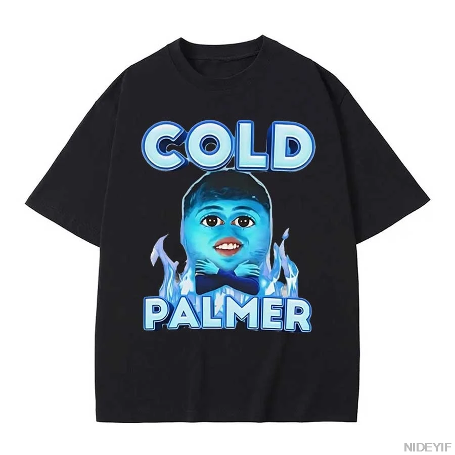 Leisure Cold Palmer Funny Meme T-Shirt For Men Women Cotton Short Sleeve Football Soccer Round Neck Summer TopsTops P15